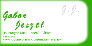 gabor jesztl business card