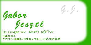 gabor jesztl business card